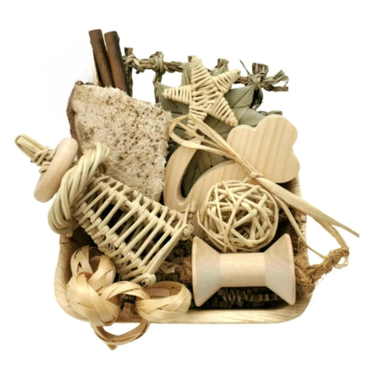 Natural Chews Gift Basket Rat Toys Guinea Pig Chinchillas Hamsters Gerbils Birds